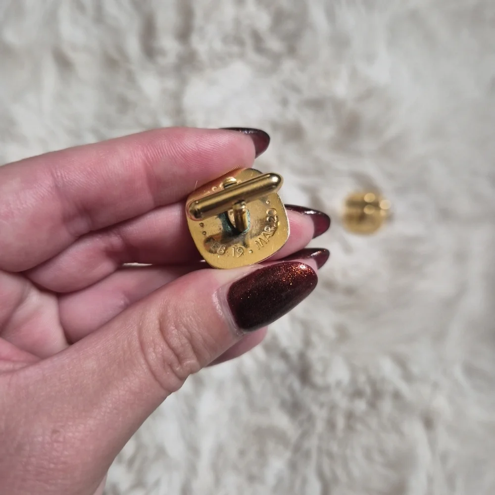 Vintage Swank Pisces Cufflinks Gold Tone Astrology Swanky Cool Dress Formal ✨️💫